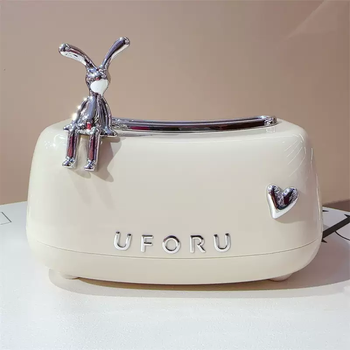 Yusenyi light luxury cream style tissue box creative living room storage box tissue box living room home storage rack high-end cream pet tissue box rabbit