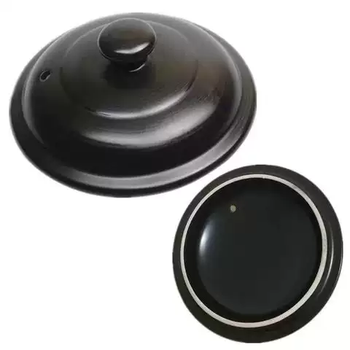 Yusenyi kangshu universal casserole lid with card slot black soup pot lid medicine pot single lid earthen pot stew pot lid accessories 12.5cm black (with card slot) lid