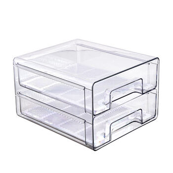 Sailoto frozen dumpling box household food quick-frozen multi-layer dumplings wonton buns hand-held crisper drawer-type double-layer double-layer dumpling box white double-layer dumpling box white