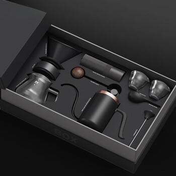 He jiagong hand-brewed coffee pot gift box set, complete coffee set, hand-brewed coffee pot grinder, sharing pot filter cup gift, mavo mavo no. 2 coffee gift box (1.0)