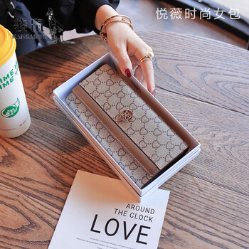 Kangaroo (kangaroo) long clip card holder wallet two-in-one women's 2025 new fashion wallet long niche design simple large capacity high-end gray (10 card slots) full style