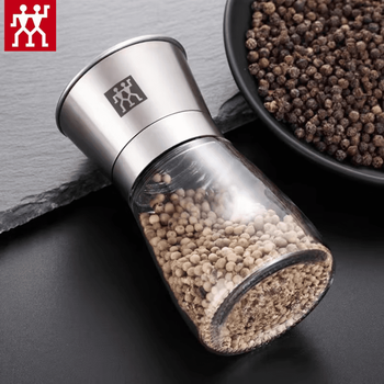 Zwilling german 304 stainless steel sea salt and black pepper grinder manual grinding bottle freshly ground seasoning 200ml grinder
