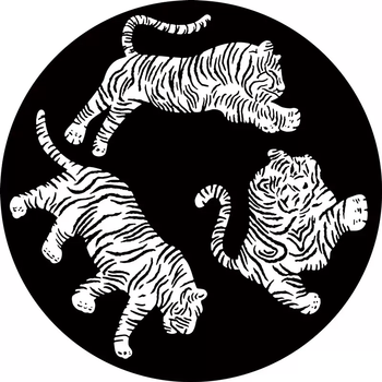 Yusenyi oriental flag tiger round blanket high-end cloakroom tiger pattern chair mat living room bedroom tiger wipe-free floor mat oriental flag tiger round 80 pieces diameter 80cm (dirty and anti-fouling) 7 anti-belgian velvet