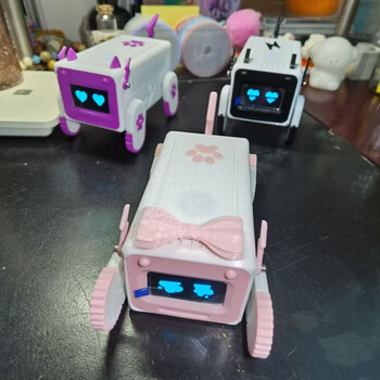 Xiaozhi ai combination kit artificial intelligence chat desktop robot dog man deepseek voice dialogue box pink bow style ready stock
