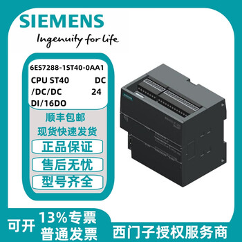 Siemens programmable controller cpu module s7-200 smart 6es7288-1sr20-0aa1 6es7288-1st40-0aa1 24 in 16 out 2a 48 hours