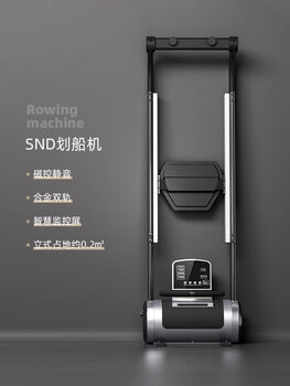 Super fat-burning smart magnetic resistance double-track rowing machine for home gym folding fitness equipment rowing machine magnetic rowing machine fashionable black