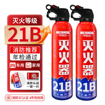 David (david) car water-based fire extinguisher car 21b private car high temperature resistant car annual inspection hammer set 13b 1l water-based 2 bottles 21b fire extinguisher_upgraded version_fire certification for 4 years