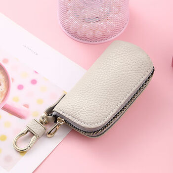 Ye yu 2025 new key bag all-in-one bag multi-functional women's mini simple and compact internet celebrity car key bag for home use gray basic model