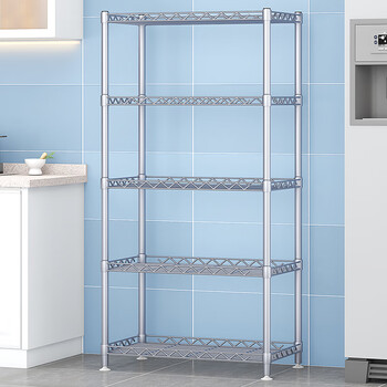 Wojia kitchen storage rack storage rack floor-standing multi-layer household solid layer rack pot and bowl rack spice rack storage rack 5 layers