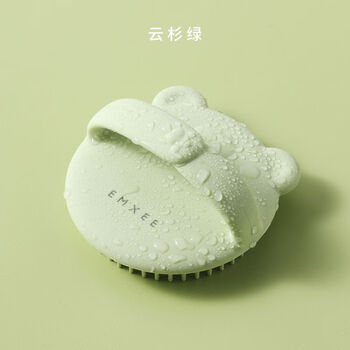 Cumulative sales of 4.003 million+ pieces baby shampoo brush silicone baby hair remover supplies bathing newborn baby spruce green