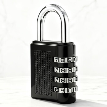 Auburn large password lock padlock indoor and outdoor door lock password padlock warehouse door lock metal lock 304a black