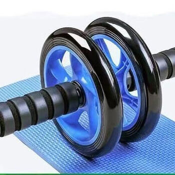 Abdominal wheel abdominal muscle wheel men's abdominal exercise fitness equipment women's home belly reducing silent wheel 16-inch blue double wheel abdominal wheel