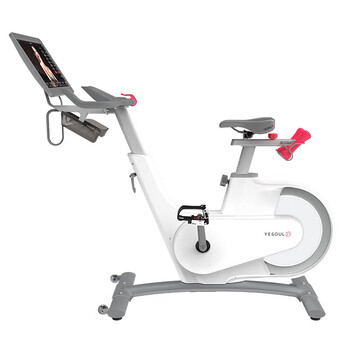 Yesoul smart spinning bike for commercial gyms and home ultra-quiet magnetically controlled exercise bike v1 v1-plus-elegant white---21.5-inch super large screen version