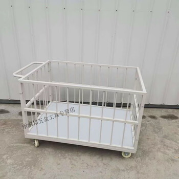 He jiagong clothing cutting car fabric finished product fence wheeled turnover workshop square tube two, three and four layers flat trolley customized single armrest frame car 1.2*0.8*0.8
