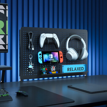 Mansfield (msfe) desktop clamp table hole board gaming room storage rack accessories dormitory hole-free desktop vertical metal display table