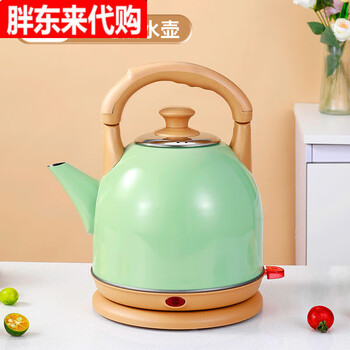 Fat donglai 304 stainless steel kettle electric kettle automatic power off household large capacity cooking mint green 304 food grade 7l 5l or more