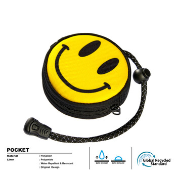 Gagafriends smiley face key bag coin headphone bag pendant car canvas portable pull smiley face key bag