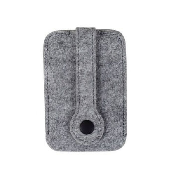 Sichun creative portable key bag pull-out keychain men's and women's korean car cute felt key cover light gray