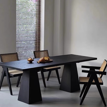 Fengpeng nordic wabi-sabi style simple solid wood office desk log dining table negotiation table rectangular conference table living room large table 160*70*75 (north american ash wood)