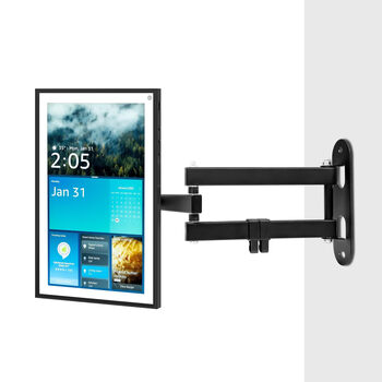 Ubeesize echo show bracket 360 rotation retractable aluminum wall mount 15/21 inch