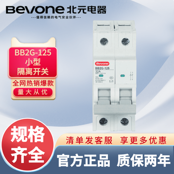 Bevone beijing beiyuan electrical bb2g-125 small isolating switch 1p2p3p4p ac and dc distribution protection bb2g-125_4p 125a