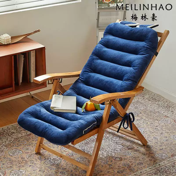 Yusenyi thickened recliner cushion rattan chair rocking chair cushion lunch break folding sofa universal cotton cushion leisure bamboo chair seat back cushion naughty mouse medium office chair cushion 45x100cm