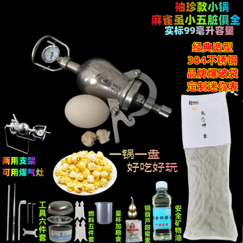 304 stainless steel household mini popcorn machine grain amplifier harvest popcorn machine small household (99 ml) mass production pocket model