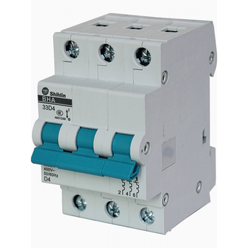 Shihlin small circuit breaker bha32c10a/16a/20a household circuit breaker c type 2p3p switch circuit breaker 2p 6a
