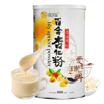 Shihuai almond tea valley xiaoye lily almond powder original canned imported original meal replacement qibai drink mixed cereal shangchao taiwan lily almond powder 500g