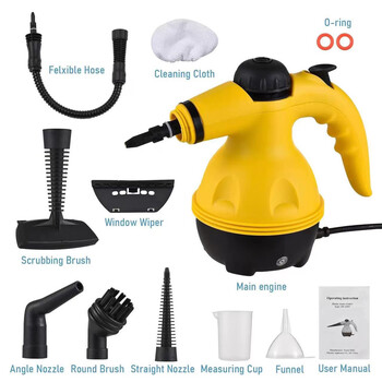 Zhong zhang gui german handheld multi-functional steam cleaner fumigation cleaning machine decontamination sterilization bed bug formaldehyde removal artifact yellow + accessories