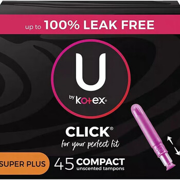 Kotex free shipping ~ american sanitary napkins, tampons, click plastic short tubes for swimming, 45 pieces - short tubes - plus size super plus others
