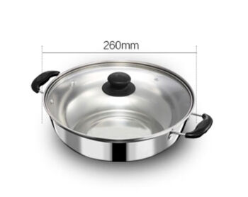 Original stainless steel soup pot induction cooker hot pot special universal induction cooker original standard light gray beautiful soup pot