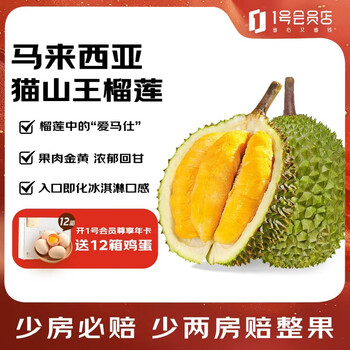 Fun to try musang king durian malaysia d197 liquid nitrogen frozen net weight 3.5-4.0 catties/piece