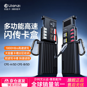 Ulanzi ulanzi mcr-01/02 multi-function card reader usb3.2 high-speed memory card box camera mobile phone memory card cfa/sd/tf/sim card storage protective cover mcr-02丨cfe-b flash card box