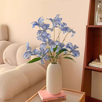 Fan ye's retro oil painting flame orchid simulation bouquet fake flowers ins style living room desktop flower arrangement decoration ornaments new year's gift