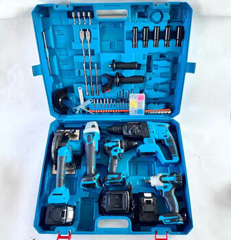 Aibido manufacturer wholesale cross-border foreign trade specializes in lithium battery tools three-piece set angle grinder wrench electric drill power tool set 5-piece set