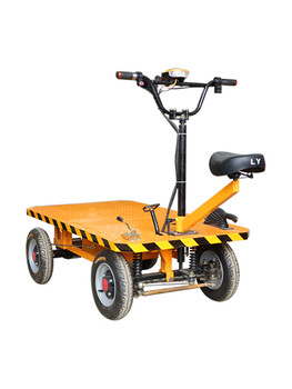 Meidawei electric flatbed truck can be customized to ride forward and backward on construction sites and to pull bricks and goods in warehouses. four-wheel trolleys 1.5x0.8 meters without battery
