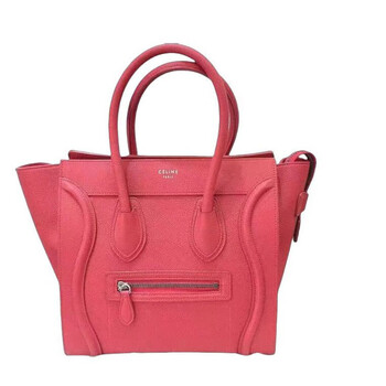 Second-hand 99 new c celine black lychee leather smiley face bag hand-held shoulder cross-body women's bag c coach black hand-held one-shoulder cross-body women's bag 98 new smiley face bag retro red pebbled leather medium size