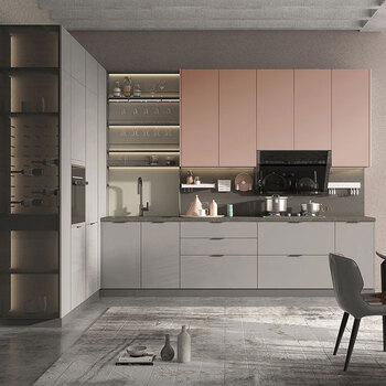 Kowsi integrated cabinet customization open kitchen stove integrated cabinet customization artificial quartz stone countertop upgrade customization prepayment (can be used against the contract payment, free measurement and design at the store)