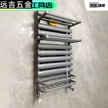 Qinkai pure aluminum composite steel small basket radiator bathroom household water floor heating bathroom wall-mounted gun gray copper-aluminum super flagship fashion model height 100