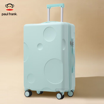 Paul frank suitcase women's zipper password trolley case internet celebrity male light voice universal wheel suitcase mint green 20 inches boarding-ready