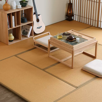 Yusenyi japanese natural japanese paper tatami mat floor mat japanese heating pad tea room mat waterproof and anti-fouling kang mat custom-made 2cm (jute coconut palm-japanese waterproof japanese paper mat)