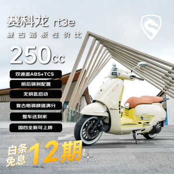 Zongshen seikelong rt3e modern 250cc water-cooled retro pedal fuel motorcycle double disc brake abs beige