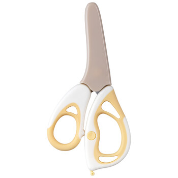 Stainless steel non-staple food scissors baby special meat cutting baby knife tool set kgf01ap10 light yellow