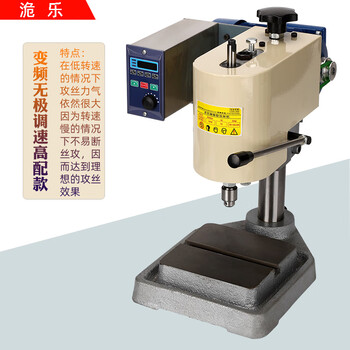 German imported tapping machine small household electric desktop stepless speed regulation high-precision micro tapping machine intelligent variable frequency chuck model (0.4-4mm powerful 220v-h22