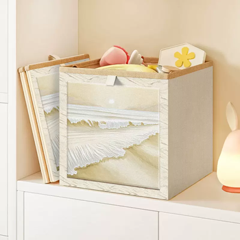 Yusenyi cream style folding storage box multi-functional grid cabinet drawer clothing organization thickened fabric leather storage basket 6-ctf554 6-ctf554 30x30x30 depth cm 30 pieces 30x30x30 depth cm