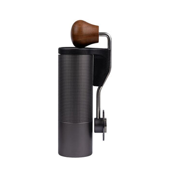 High quality hand grinder aluminum alloy body stainless steel grinding core manual coffee bean grinder dark green + storage cover