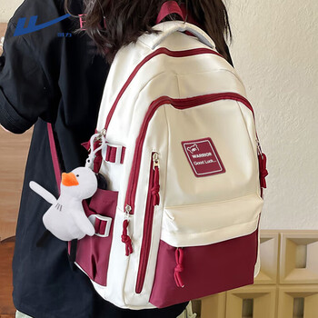 Pull back schoolbags for female middle and high school students 2025 new high-looking lightweight lightweight backpacks large-capacity student travel backpacks