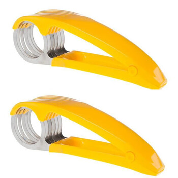 Tanbeiman banana slicer, ham sausage clip, fruit divider, creative multifunctional cutter, melon cutting artifact, kitchen tool 2 pieces