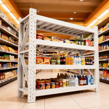 Duhui shelf storage multi-layer storage rack super load-bearing household thickened storage shelf can be added with perforated boards, disassembly and light weight 4 layers 200cm high/main rack can be used alone sold at a loss丨length 105*40cm 300 catties/layer